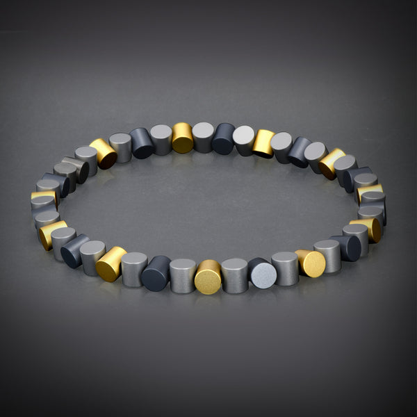 "Colorful aluminum" collection multishapes necklace