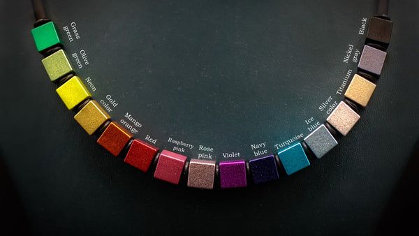 "Colorful aluminum" collection drop shape pendant