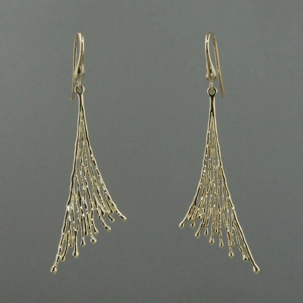 Fashionable gold earrings