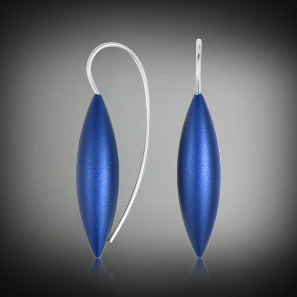 "Colorful aluminum" collection hanging unique shape earrings small size