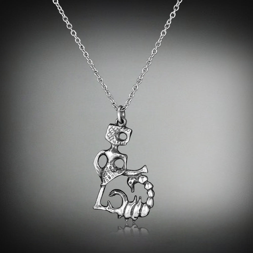 "CSCORPIO" Zodiac silver pendant