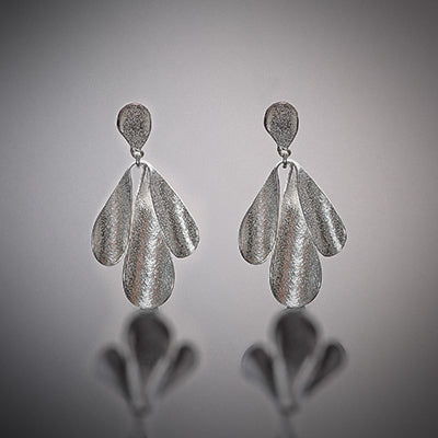 Leaves of life collection three leaves earrings