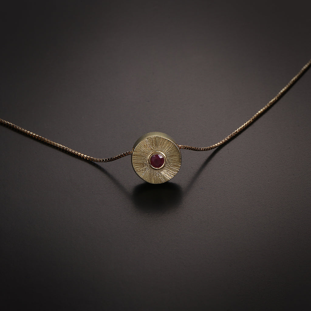 Minimalist classic gold pendant